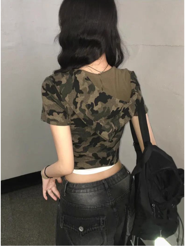 Camouflage American Vintage Zi - Vintage Zip Hoodie ulasan dan harga
