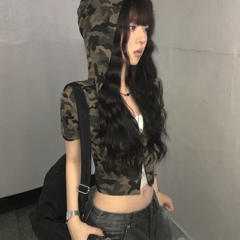 Camouflage American Vintage Zi - Vintage Zip Hoodie ulasan dan harga