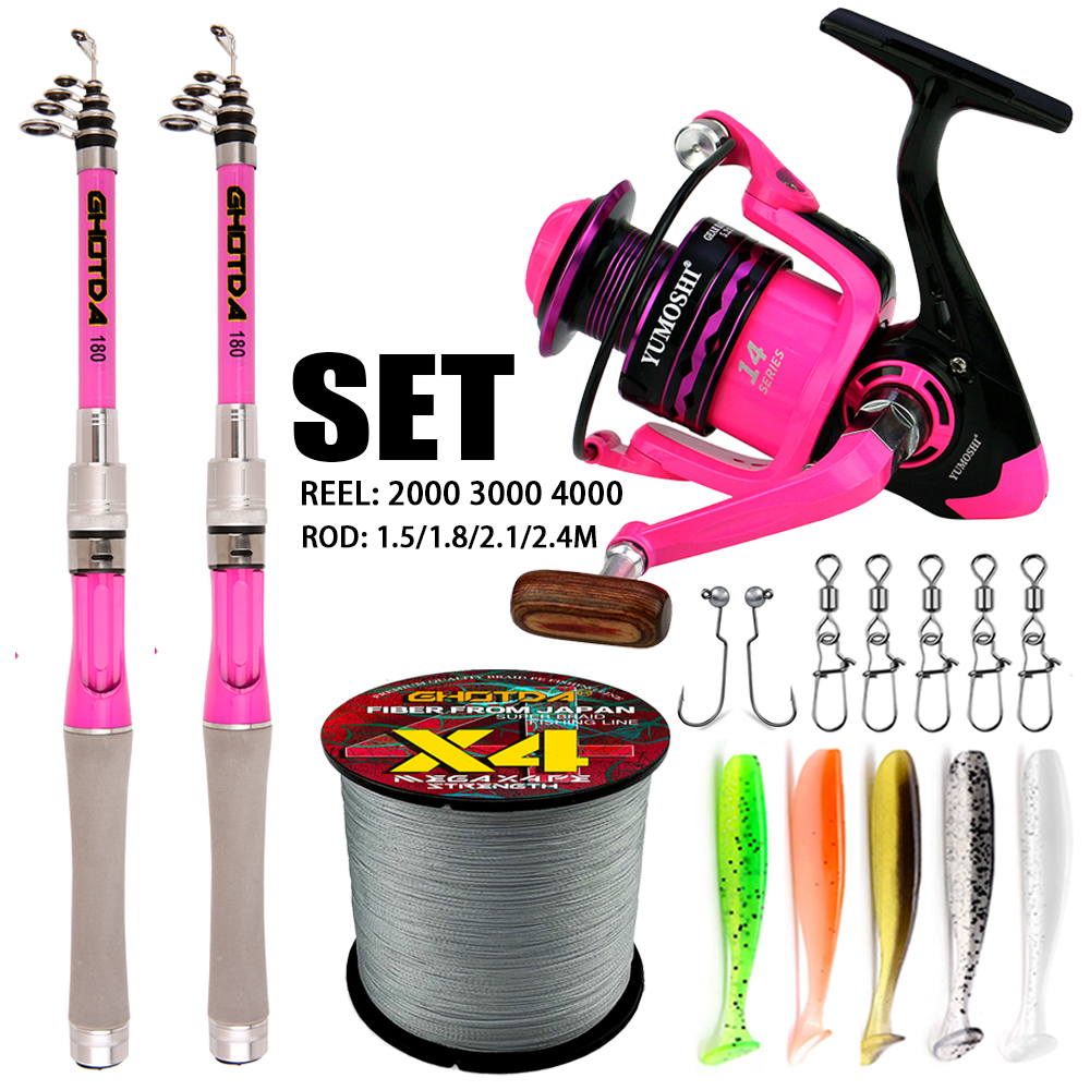 1.5m-2.4m Lure Spinning Fishin - Developing Tank Reel ulasan dan harga