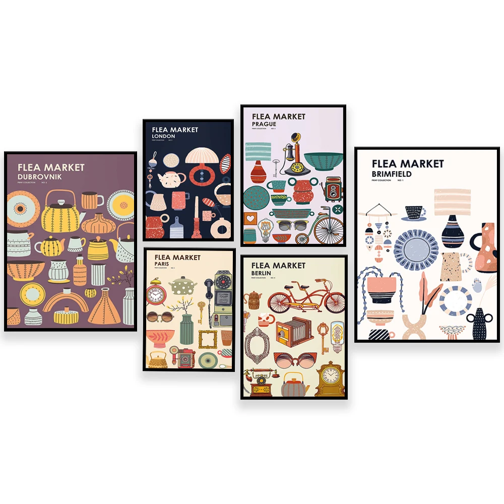 Flea Market Print Collection - - Vintage And Collectible Fair ulasan dan harga
