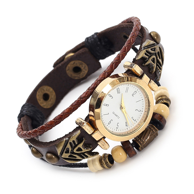 Vintage Leather Quartz Watch H - Vintage Collectible Watches ulasan dan harga