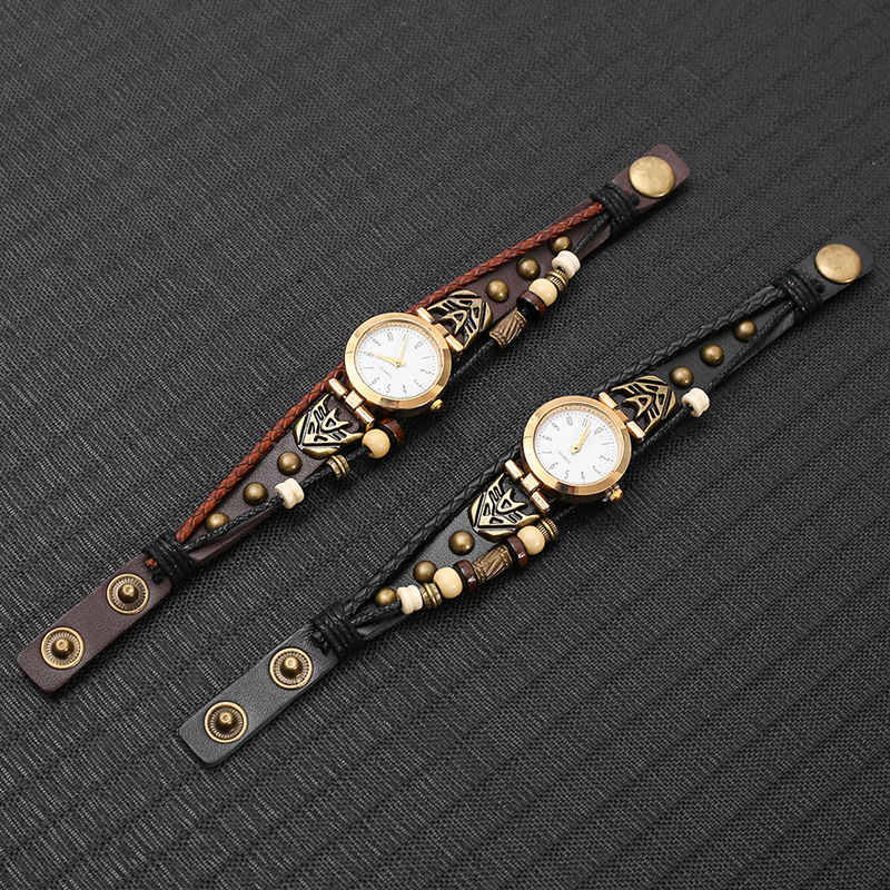 Vintage Leather Quartz Watch H - Vintage Collectible Watches ulasan dan harga
