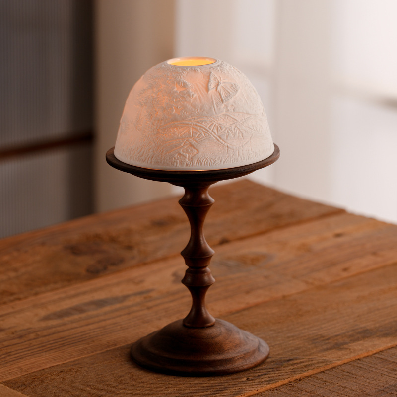 Vintage Walnut Candle Holder w - Collectible Vintage Matches ulasan dan harga