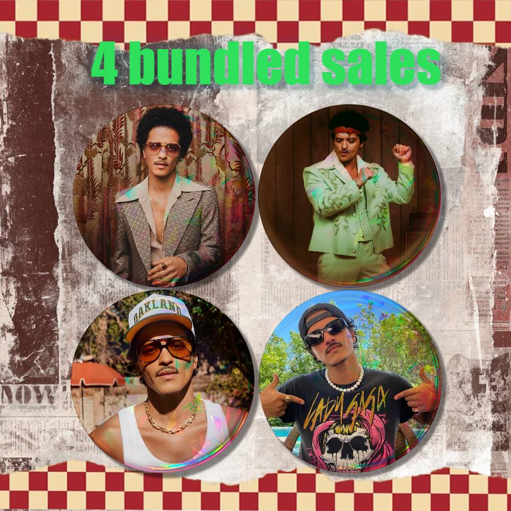 B-Bruno Mars 24K Magic Vintage - Vintage Collectible Pins ulasan dan harga