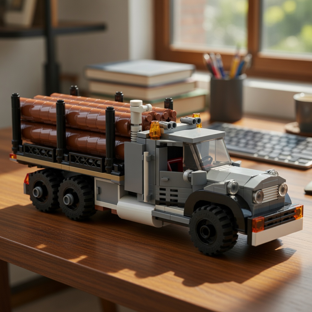 MOC Vintage Logging Truck Bric - Vintage Collectible Trucks ulasan dan harga