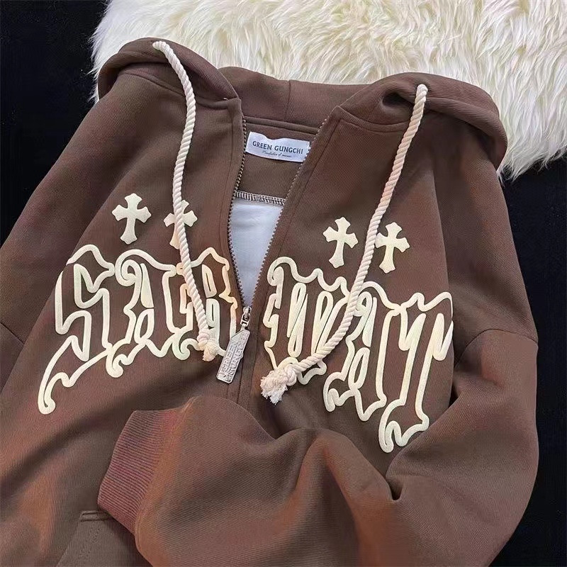Women Vintage Zip Up Hoodies H - Vintage Zip Hoodie ulasan dan harga