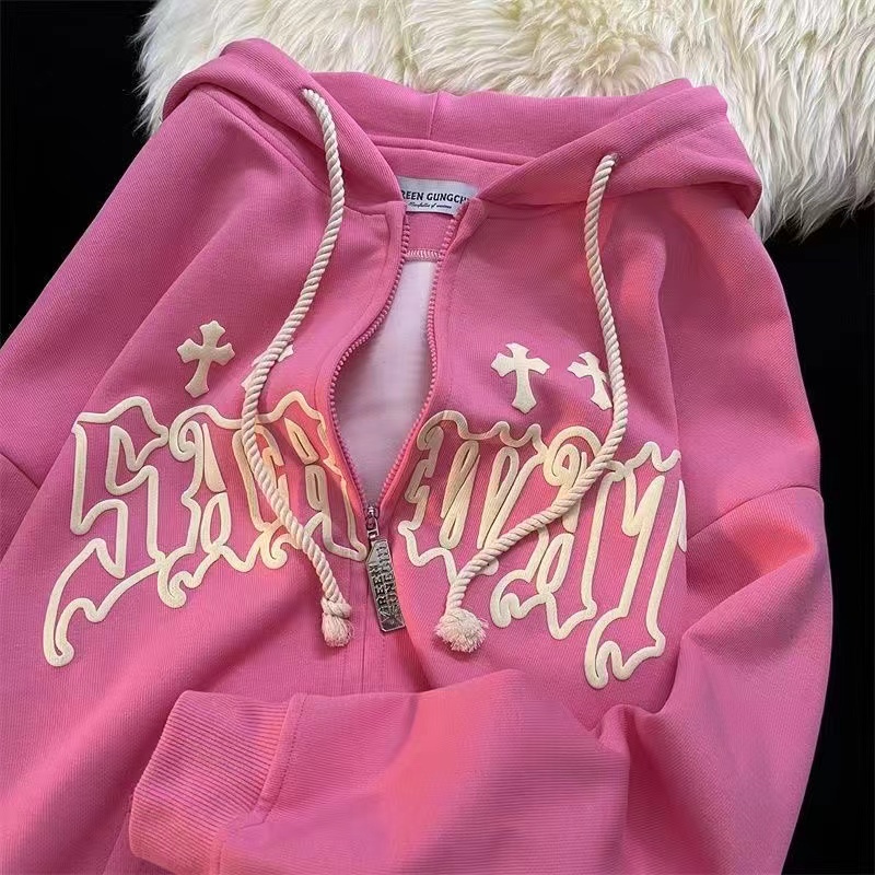 Women Vintage Zip Up Hoodies H - Vintage Zip Hoodie ulasan dan harga
