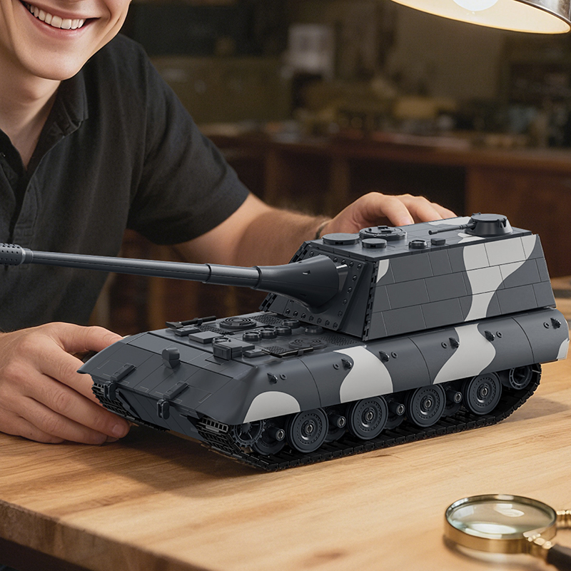 1836pcs MOC adult E-100 Tank D - Vintage Toys Collection ulasan dan harga