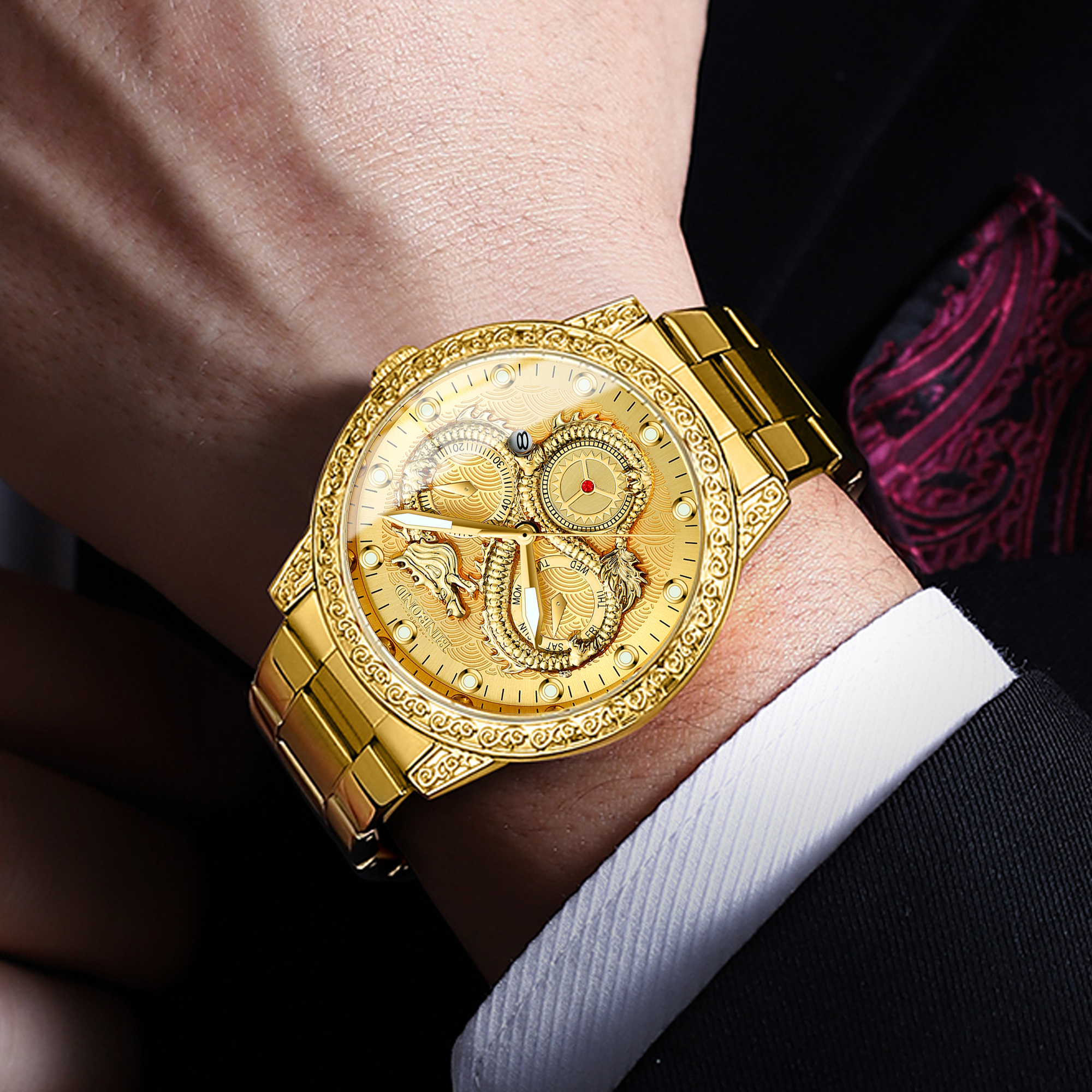 BINBOND Dragon vintage luxury  - Vintage Collectible Watches ulasan dan harga