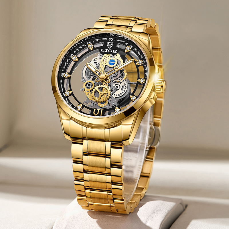 2026 LIGE Men Watch Skeleton A - Vintage Collectible Watches ulasan dan harga