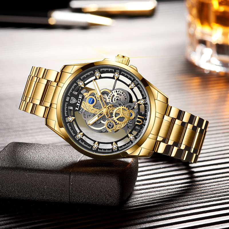 2026 LIGE Men Watch Skeleton A - Vintage Collectible Watches ulasan dan harga