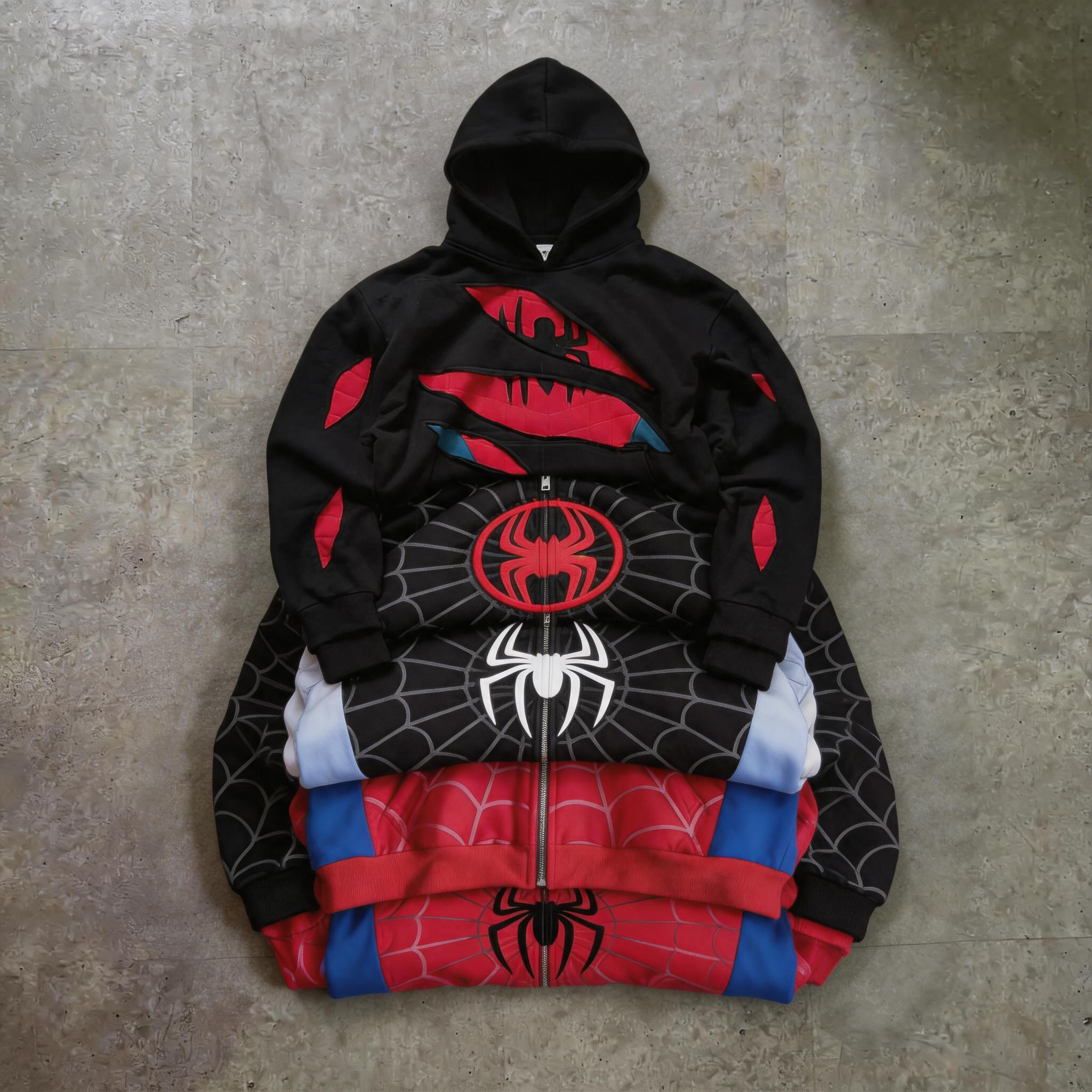 American Vintage Spider Patchw - Vintage Zip Hoodie ulasan dan harga