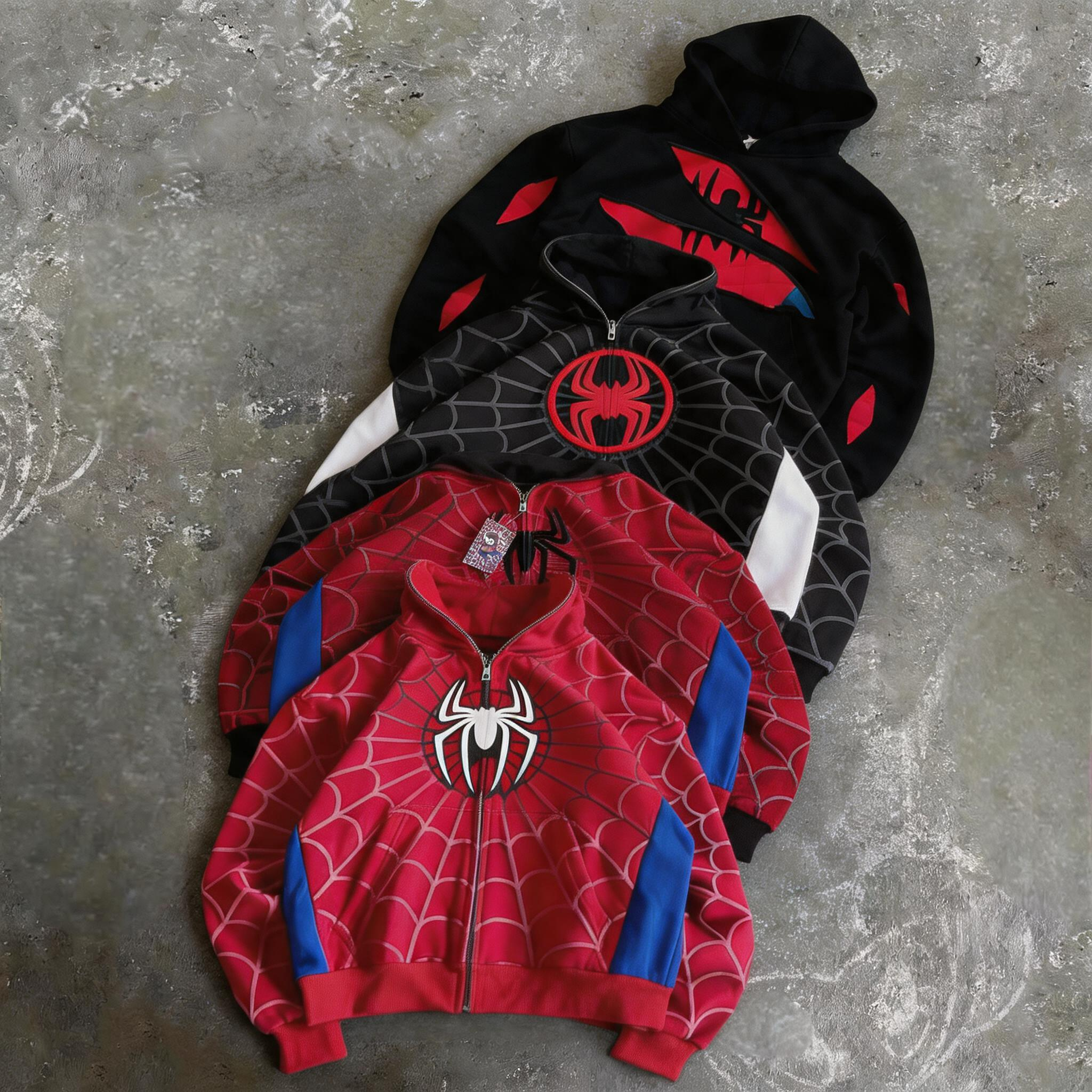 American Vintage Spider Patchw - Vintage Zip Hoodie ulasan dan harga