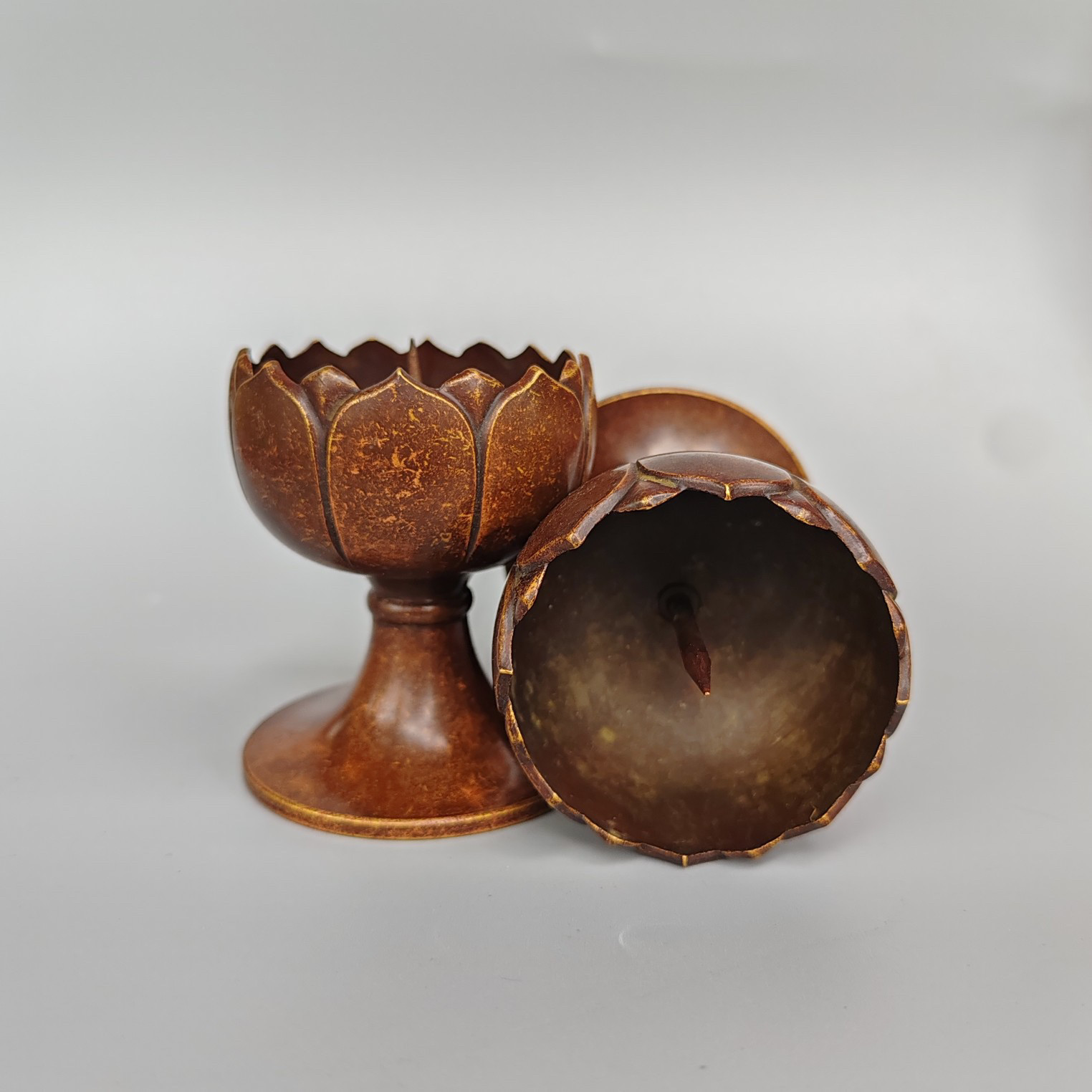 2Pcs Vintage Pure Brass Cups C - Collectible Vintage Matches ulasan dan harga
