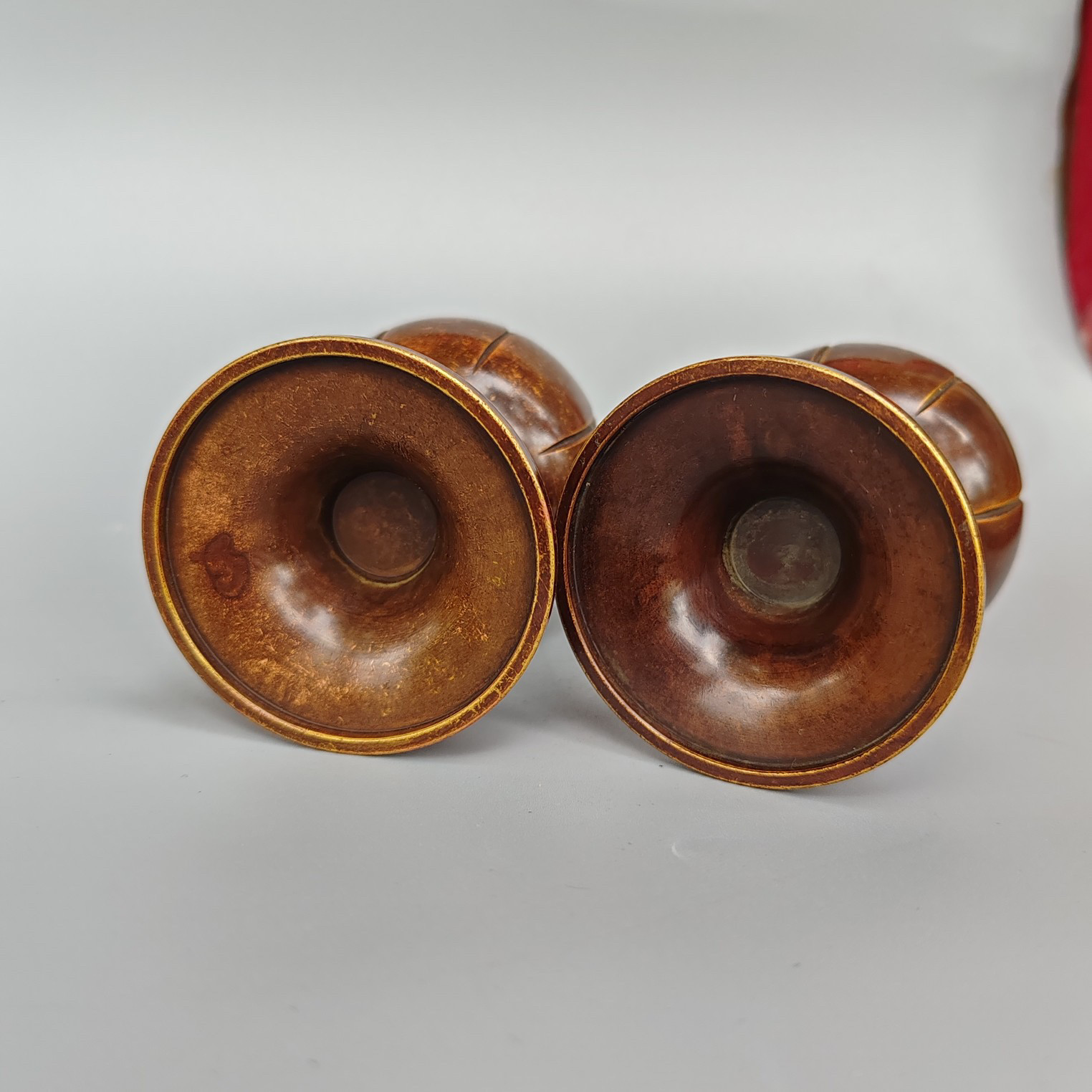 2Pcs Vintage Pure Brass Cups C - Collectible Vintage Matches ulasan dan harga