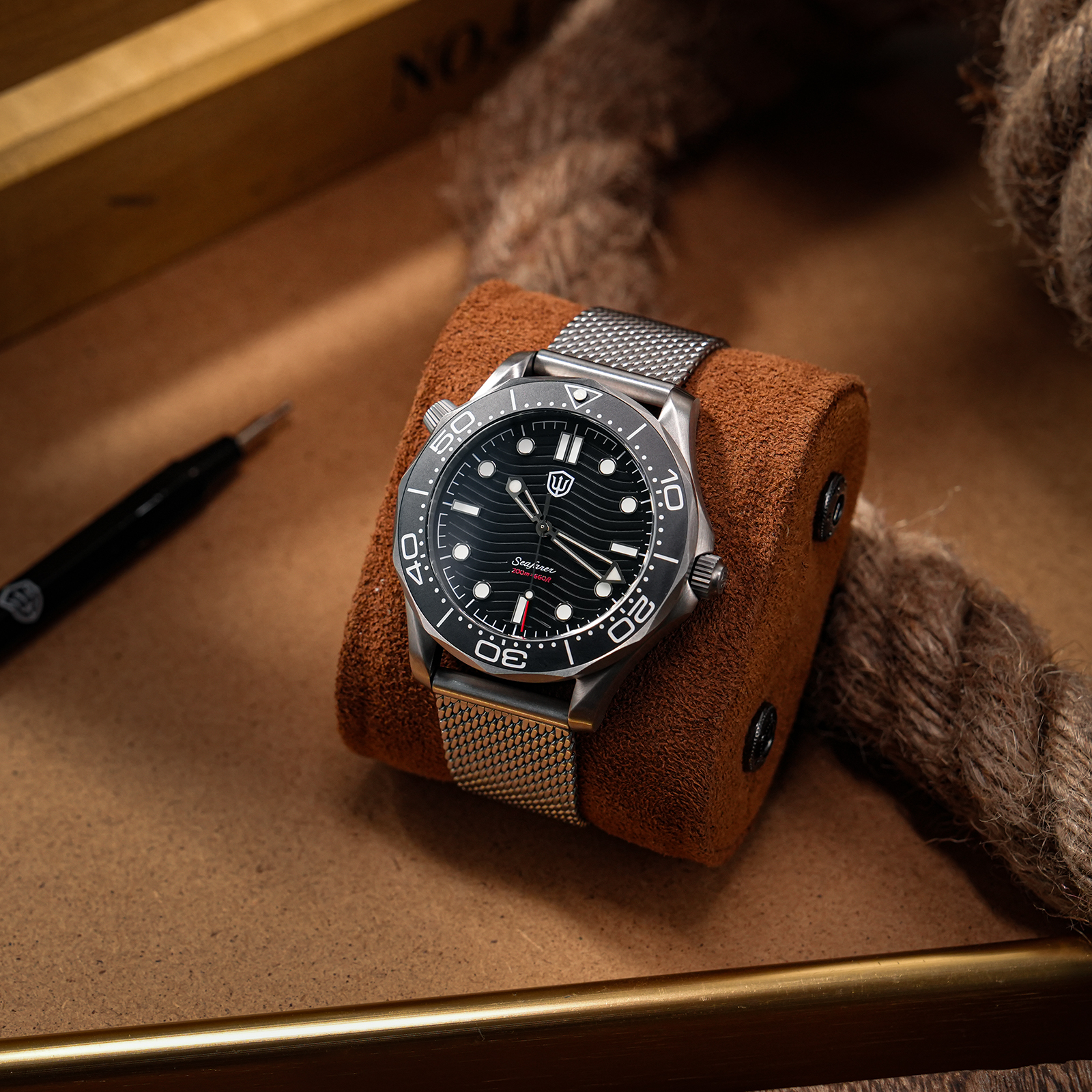 Watchdives 42mm Titanium Dive  - Vintage Collectible Watches ulasan dan harga